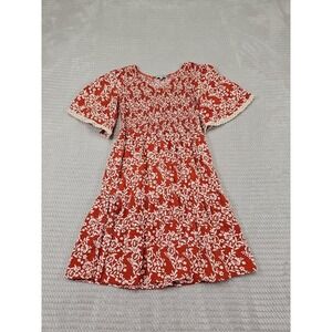Joyus And Free Dress Girls 14 Ploral Print Bell Sleeve Boho Hippie